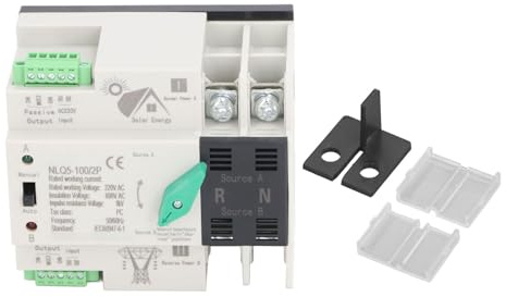Interruttore di trasferimento automatico a doppia alimentazione 2P Utility PV Mini ATS Interruttore di commutazione doppio generatore di alimentazione AC220V (100A)