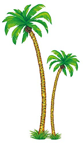 PARTY DISCOUNT® Deko-Set Palmen, 180 und 166 cm, 2 Stück