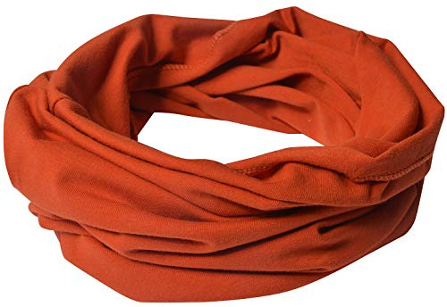 Miobo Écharpe à boucles en coton pour enfants, écharpe tube, écharpe ronde (M, Orange)