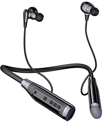 LAMA Bluetooth Neckband Earphones, Wireless Headphones IPX5 Waterproof, Neckband Headphones with Noise Reduction Mic, HD Stereo Sound Sport Earbuds with 100Hrs Playtime