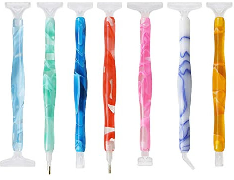 TSQZE DIY 5D Diamond Painting Werkzeug Set, Kunstharz Diamant Malstift Diamond Painting Stifte, Diamant Malerei Zubehör Set Für Kreuzstich, Diamant Malerei Und Nail Art (Stil D)