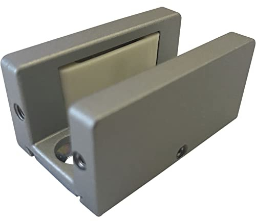 Dorma Glas Muto Bodenführung (Schiebetür), Glasstärke 8-13,5 mm verstellbar - Alu Edelstahl Effekt