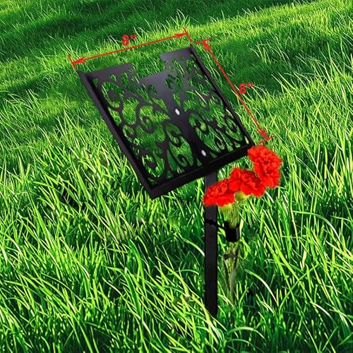SHINCEL Memorial Stone Stand for Pets,Grave Stone Holder for Cemetery for Human,Personalized Grave Marker,Headstone,Tombstone Plaque Stake for Lost Loved One,Cat,Dog in Gragen,Graveyard