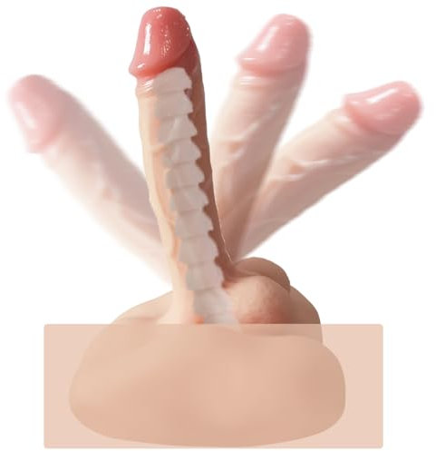 2 in 1 MäNnertorso Masturbator und Realistischer Penis Dildo, Anal Tunnel Masturbieren Lebensechter Butt Plug Analdildos Sex Spielzeug für Männer Frauen Paare Gay Solo Homosexuell Masturbation Seckoe