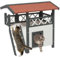 PawHut Katzenhaus mit Asphaltdach, 2-stöckig, Katzenhütte mit Balkon, Katzenvilla mit Treppe, Massivholz, Weiß, 77 x 50 x 73 cm
