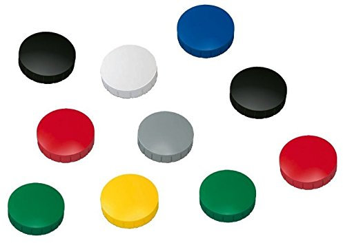 Magnete Papiertiger Ø 24mm, Haftmagnete für Whiteboard, Kühlschrankmagnet, Magnettafel, Magnetwand, Magnet Rund (Sortiert, 24mm | 10er Pack)