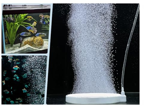 Aireador de pecera para acuario, nano piedra de aire, difusor de oxígeno ultra alto disuelto, piedra aireadora de nano oxígeno hidropónico (C-50)