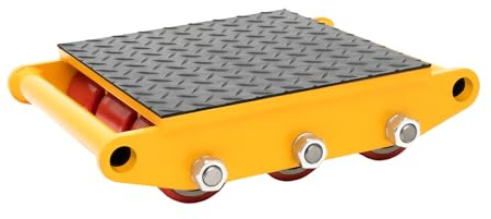 Tagtuell Rouleau de Charge Lourde 15 Tonnes Jaune, Déménageur de Machines Industrielles, Rouleaux de Transport Rouleaux Industriels Rouleaux Blindés pour Machines, Meubles et Appareils, Rotation à 360