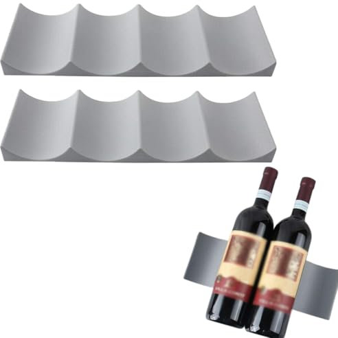 EYVRPAU 2 Pezzi Porta Bottiglie da Frigo Universale Portabottiglie Plastica Portabottiglie da Frigorifero Porta Bottiglie di Vino Stile Europeo
