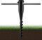 Starbover Sombrilla de playa, anclaje al suelo, base resistente en espiral para toldos de suelo, 43 cm, base de metal resistente al óxido para jardín, playa y césped, terrazas, banderas y barras