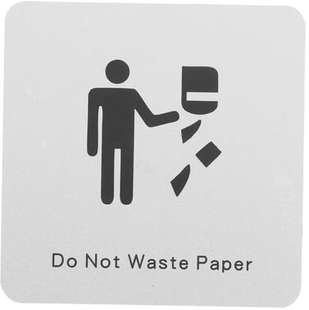 NUOBESTY Saving Cards for Restroom and Office Paper Bathroom Sign Please Save Paper Bathroom Sign Indoor