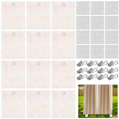 ZONJIE 12 Pack Curtain Weights Covered Lead Drapery Weights Outdoor Curtain Sandbag-Heavy Duty Drapery Weights Portable Curtain Window Pendant Bottom Drapery Lead Weight