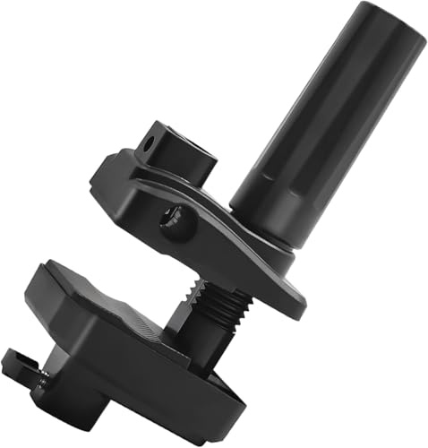 Table Clamp for Microphone - Anti-Shake Desk Mount with 5 Holes, Fits 3.15 Thickness, Multifunctional Mic Holder for Mic Stand, Easy to Set Up - White (Black)