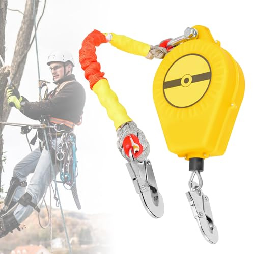 Dispositivo di protezione anticaduta retrattile per sicurezza in altezza, blocco automatico da 510 m, attrezzatura di sicurezza per arrampicata, capacità di carico 150 kg, sistema di arresto