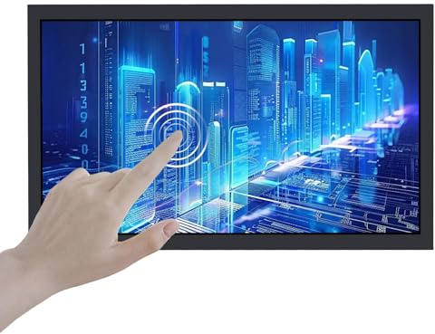 VSDISPLAY 21,5 tum 1920x1080 1000 nits TFT LCD Indurstrial pekskärm | H/D VGA DVI videoport, metallskal med fäste