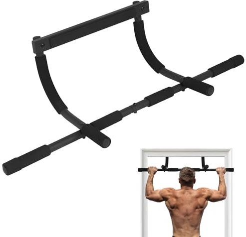 ALLINLIFE Barra de Dominadas Pared con Soporte 150kg, Instalación Fija sin Taladros, Pull Up Bar para Casa, Estructura Acero Reforzado, Ejercicio Calistenia
