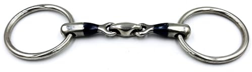 Equine Smile Mors à eau Sweet Iron ES0277 - Double cassé - En acier inoxydable - Diamètre de l'anneau : 60 mm - Épaisseur : 14 mm (13,5 cm)
