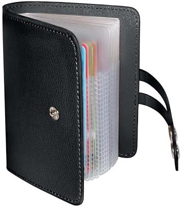 BlazeStars Credit Card Holder for Women Men Card Case 40 Slots,Black | 40 Vertical Card Slots,Soft PU Leather,Shopping Travel Business