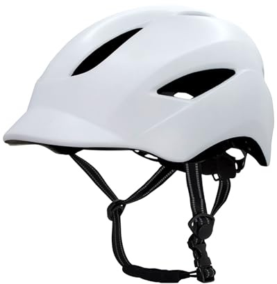 Crazy Safety Aero Casco de bicicleta infantil para bicicleta, monopatín, patines en línea y bicicleta BMX para mujer y hombre, M 54-58 cm y L 58-61 cm, casco de bicicleta con correas reflectantes
