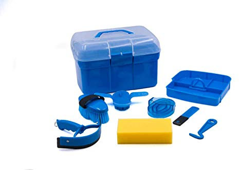 Putzkoffer mit Zubehör (azurblau)