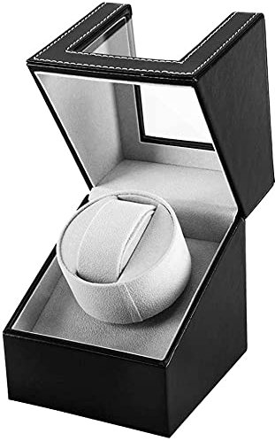 LINGFANSTORE Scatola Carica Orologio Scatola orologio a carica automatica in cuoio con motore silenzioso per orologi da polso