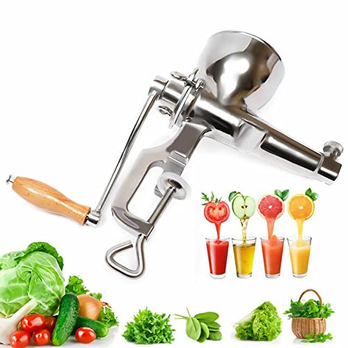 SENDERPICK Estrattore di succo per carne e frutta, verdura, erba di grano manuale, in acciaio inox, per frutta e verdura, spremiagrumi