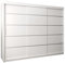 MEBLE KRYSPOL Schwebetürenschrank Verona 1 250 cm Kleiderschrank mit Kleiderstange und Einlegeboden Schlafzimmer- Wohnzimmerschrank Schiebetüren Modern Design (Schubladen: 0, Weiß)