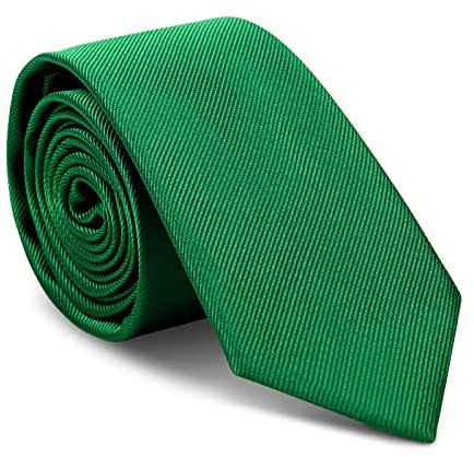 URAQT Corbatas de Hombre, 6cm, de Color Solido Clásico, 1200 Agujas, Tejido Fino a Mano, Accesorios Ropa para Business Fiesta Oficina Boda Regalo (Verde)