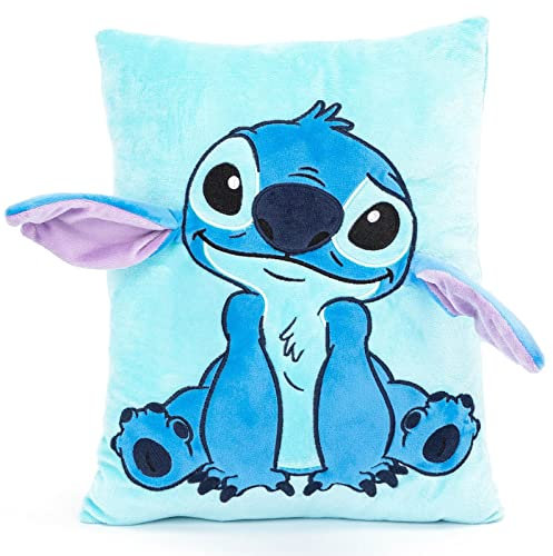 Disney Lilo & Stitch Plüsch-Kuschelkissen - Superweiches 3D-Bettkissen für Kinderzimmerdekoration
