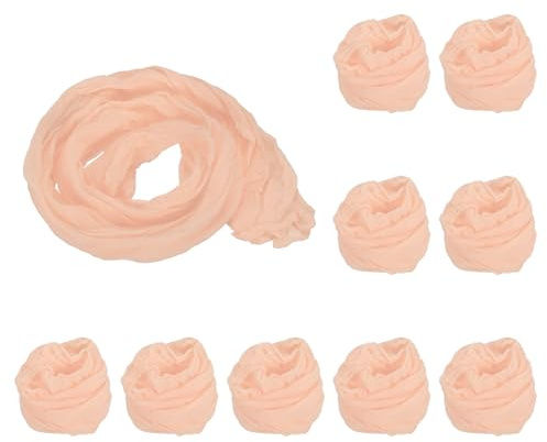 PATIKIL Tela de Flores de Media 10 Piezas Material de Malla de Nylon para Hacer Flores de Media de Seda Tensil para Manualidades de Boda y Decoración del Hogar Color Champagne