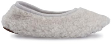 Perfect Wool Ballerines unisexe en laine mérinos, légères et respirantes – Gris – Taille 37/38 – Chaussons 100% laine de mouton pour hommes et femmes