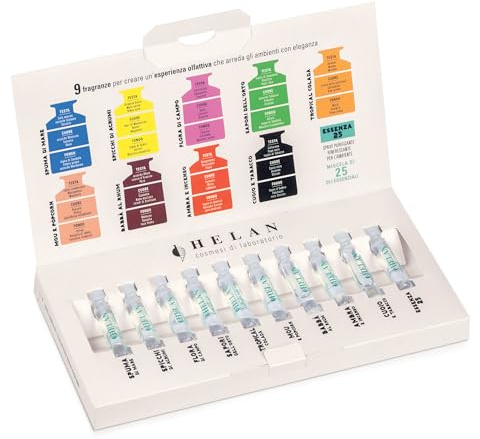 Helan Discovery Doftkit för hemmet med 10 flaskor med 1,5 ml prov, doftkit för upptäckt, doft-rums-set, för heminredning för presentidéer, tillverkad i Italien