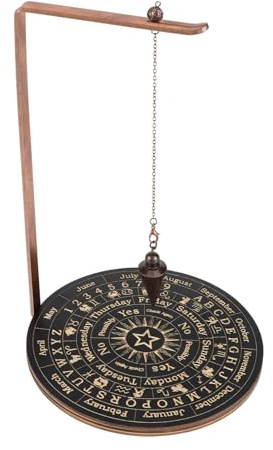 Genérico Espositore a pendolo - Legno Rame 18 cm di diametro | Mensola per album a dischi con raccoglitore triangolare, multiuso, organizer da scrivania | Negozio, Ristorante, Ufficio, casa