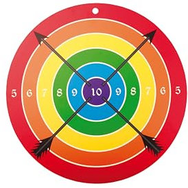 VAH - stabile Kinder Zielscheibe aus Holz – für Saugnapfpfeile (Ø 41 cm) | Handgefertigt in Deutschland | nachhaltig & robust | für Bogen, Armbrust & Zwille | mit Aufhängeloch