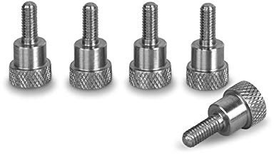 PrecisionGeek – Rändelschrauben M4 x 10mm mit Schulter, Edelstahl Handgriffschrauben, Gesamtlänge 20mm, für Maschinenbau, Elektronik, Möbel, Modellbau, DIY – Set mit 5 Stück