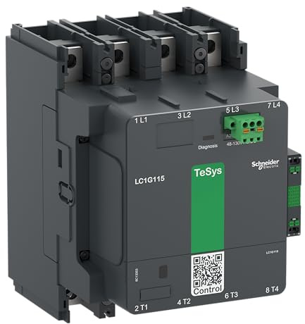 Schneider Electric High power contactor, TeSys Giga, 4 pole (4NO), AC-1 =440V 275A, standard version, 48…130V wide band AC/DC coil
