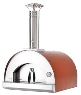Horno de leña de exterior Margarita apoyo 85,5 x 78 x 114 (rojo)