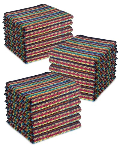 Emma Barclay Tea Towels for Kitchen Packs of 18 100% Cotton Terry Tea Towels Multicoloured Kitchen Home Household Essentials Dish Towels Kitchen Cloths Utility Design 18 Pack