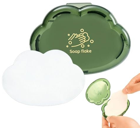 Tragbare Reise-Seifenblätter – 50 Stück/Box schäumende Seifenscheiben aus Papier | Hygiene für Camping, Rucksackreisen, und Outdoor-Survival | Leichte, kompakte Seifenblätter für Reisekomfort