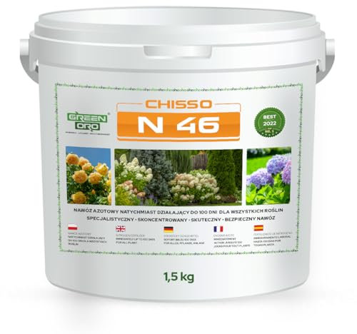 GREEN ORO CHISSO N 46 1,5KG Fertilizzante a base di urea per prato, siepi, alberi, fiori e arbusti