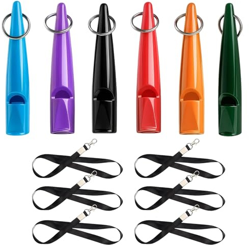 ZPSCXQ 12 Pack Dog Whistle Set, Silent Dog Whistle for Recall Training and Barking Control, Adjustable Frequency ABS Dog Whistles with Lanyards for All Breeds, Professional Dog Training Whistles