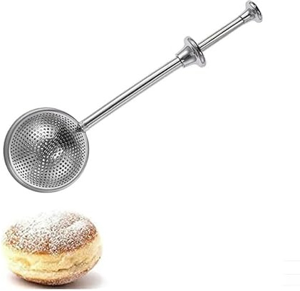 Cucchiaio filtrante in polvere per farina in acciaio inox 304, setaccio per spolverare, per zucchero, farina, spezie, farina, zucchero, polvere, cucchiaio, utensili da cucina, setacci, utensili da