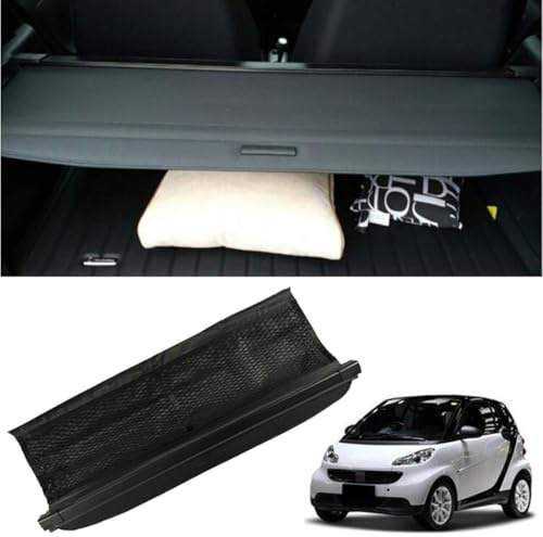 Cache Bagages pour Smart Fortwo 2009-2014 RéTractable ÉTagèRe ArrièRe Coffre Bouclier de sécurité Tablette Panneau Soleil Couverture Cargaison