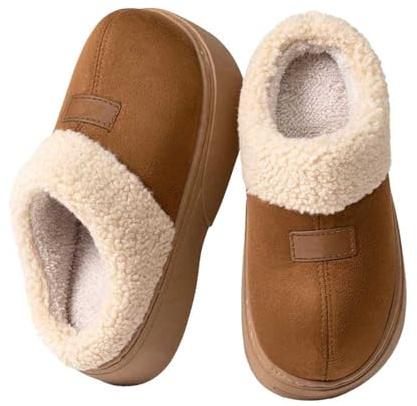 Pantuflas para hombre y mujer, zapatillas de felpa de espuma viscoelástica cerradas, zapatillas de invierno forradas, zapatillas de felpa de invierno, zapatos de cabaña de espuma viscoelástica