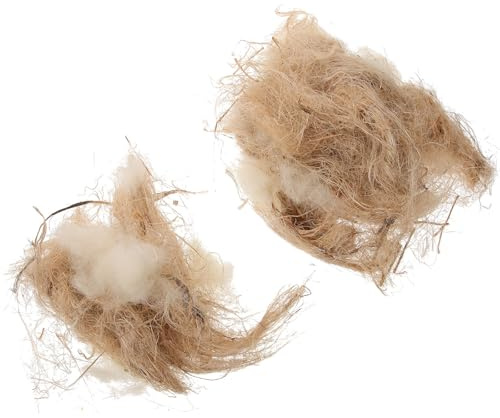 Lurrose Material de Anidación Natural para Pájaros 40 G, Mezcla para Nidos DIY, Cama Ecológica para Aves y Pequeños Roedores, Suministros para Jaulas de Mascotas, Protección