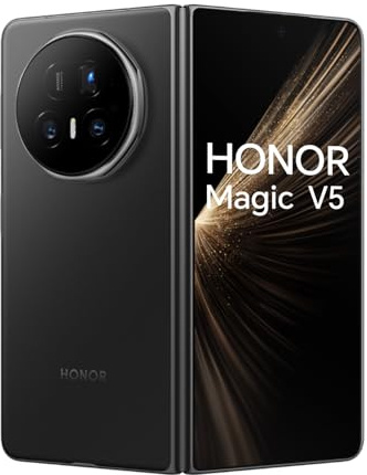 HONOR Magic V5 Smartphone Plegable, Pantalla 7,95 Pulgadas 120Hz, Batería 5820mAh, Almacenamiento 16+512GB, Snapdragon 8 Elite, Arte del Diseño Plegable, Teléfono Móvil Desbloqueado Android 15
