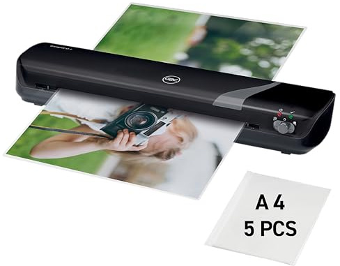 GBC Inspire+/Rexel Style A3 Laminator, Laminating Machine with Starter Pack of Pouches, 4 Minute Warm Up Time, Black (4402076)