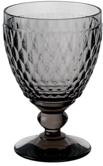 Villeroy & Boch, Boston Calice da Acqua Grigio, Lavabile in Lavastoviglie, Bicchiere da Acqua, Bicchieri Drink, Bicchiere di Succo, Colorati, Cristallo, Cristallo