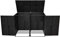 Tidyard Mülltonnenbox Groß für 2 Mülltonnen, mit Schließsystem, Wasserdicht Mülltonnenabdeckung Mülltonnenverkleidung Gartenbox für 2 Tonnen, 148x80x111 cm Poly Rattan Schwarz