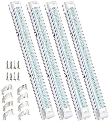 12V LED Interior Van Light Bar, FomCcu 72 LEDs Lamp White Lighting Strip Light for Van Caravan Motorhome Camper Boat Kitchen Bathroom 34cm 5W ON/OFF Switch (4 Pack)